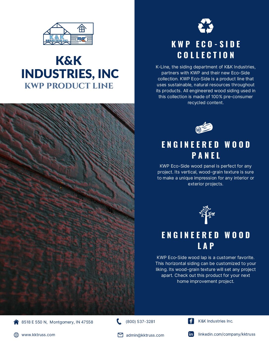 Trusses & Wall Panels Sell Sheet K&K Industries Inc.