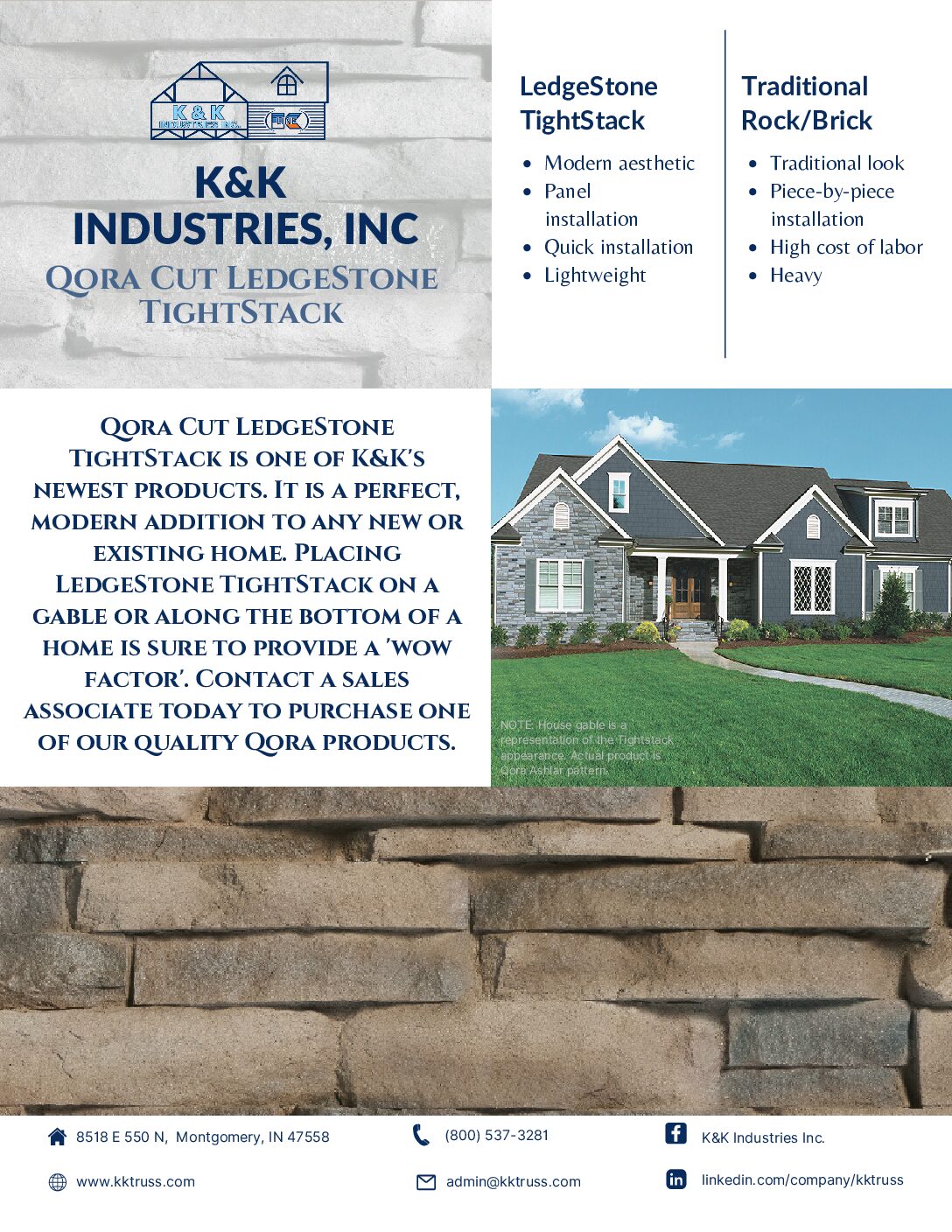 Gable End Frame Permanent Bracing Summary Sheet K&K Industries Inc.