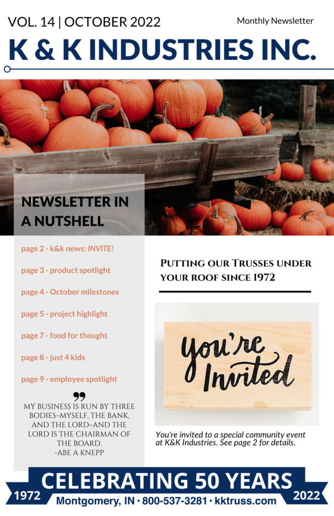 K&K Industries Inc. Put our trusses under your roof